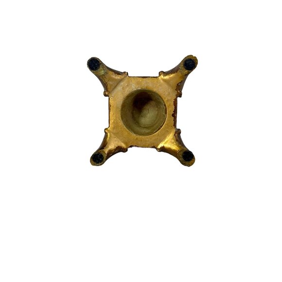 Bronze Collored Pillar Candlestick Holder - Pineapple Ornate - Picture 6 of 7